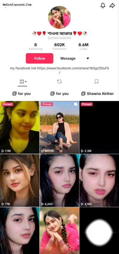 Hot Bangladeshi Tiktoker Shawna Akhter Xxx Video