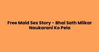 Free Maid Sex Story – Bhai Sath Milkar Naukarani Ko Pela